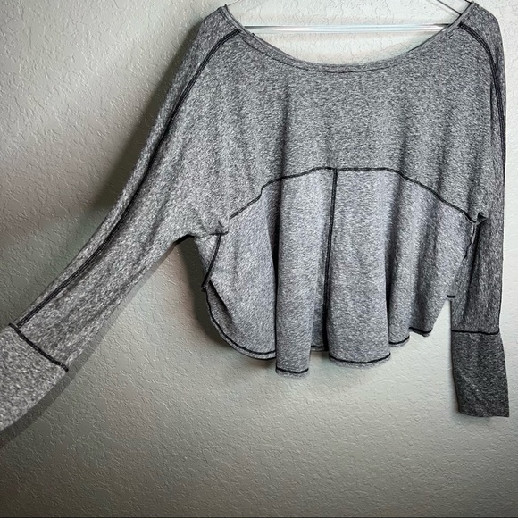 Free People We The Free Drape Boxy Top W/Wide Neck Neck Dolman Long Sleeve - Picture 8 of 10